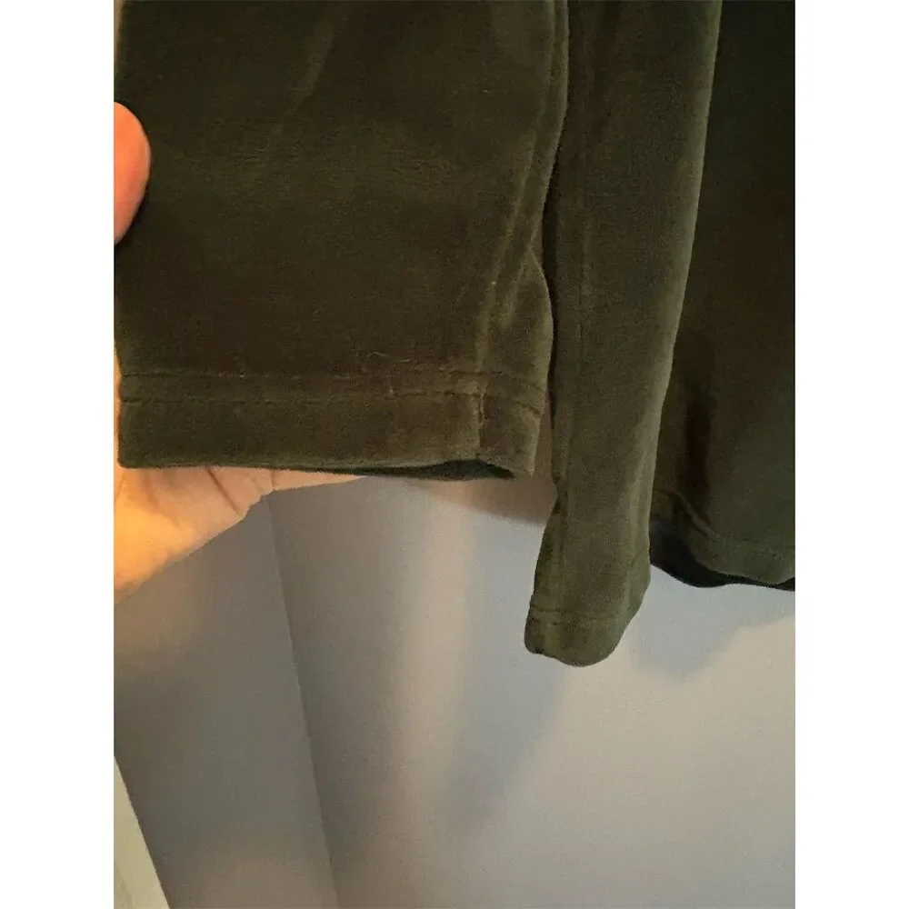 Jones Wear Women's 2 Piece Green Velour Set M Casual Long Sleeve - Picture 4 of 10